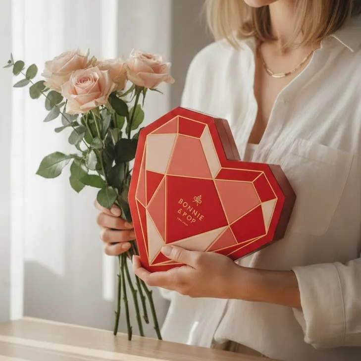Mother's Day Gift Basket, Heart Box with Gourmet Nuts