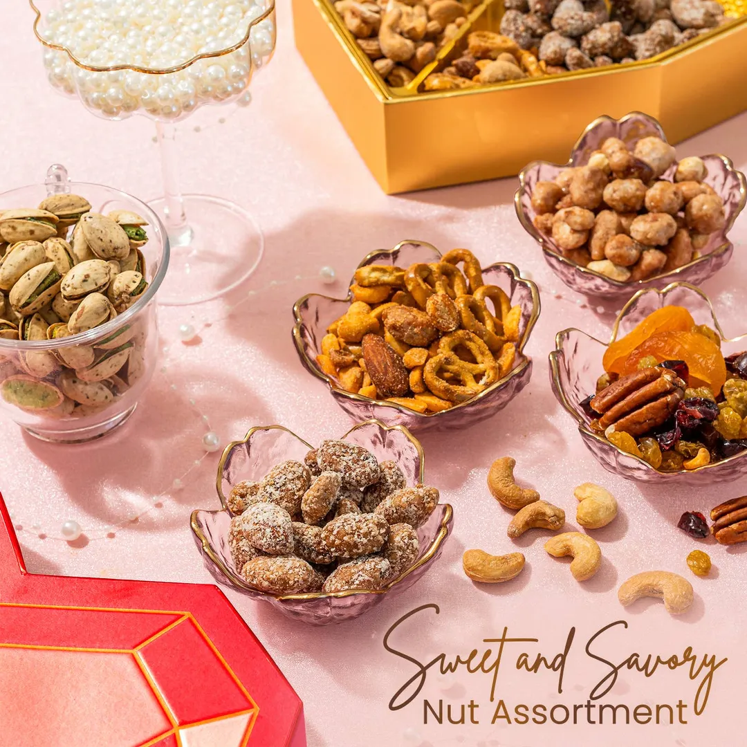 Mother's Day Gift Basket, Heart Box with Gourmet Nuts