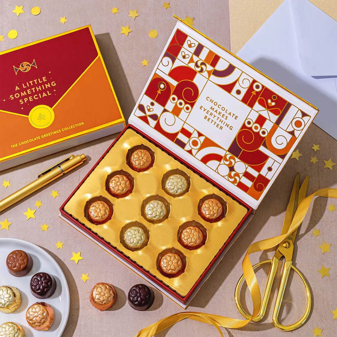 Thinking of You Chocolate Gift Box | Edible Greeting Card Gift for Friends, Coworkers & Loved Ones
