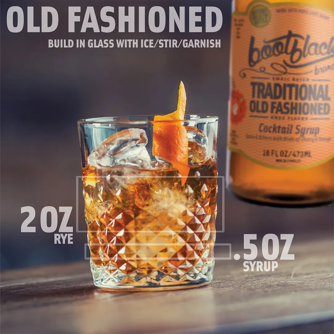 Traditional Old Fashioned Cocktail Syrup - 16 oz
