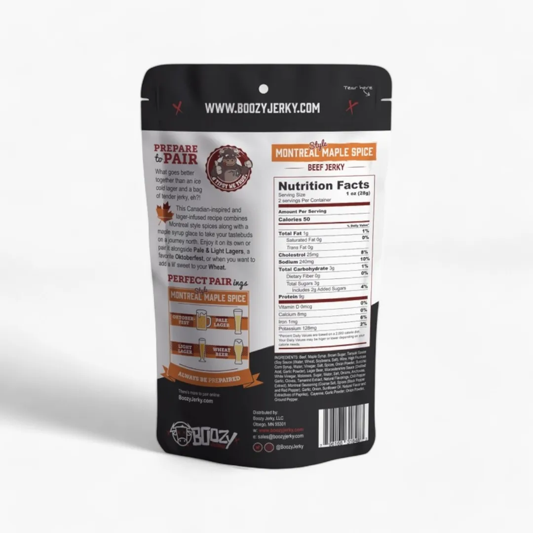 Montreal Maple Spice Lager Beef Jerky