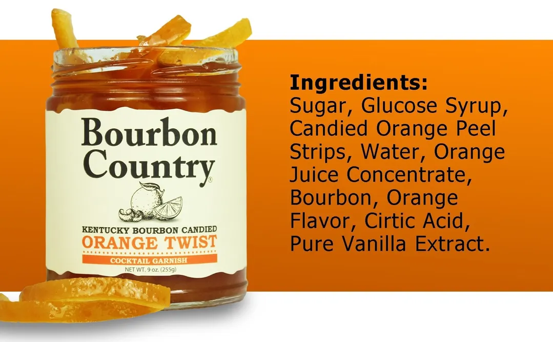 Bourbon Country Kentucky Bourbon Candied Orange Twist