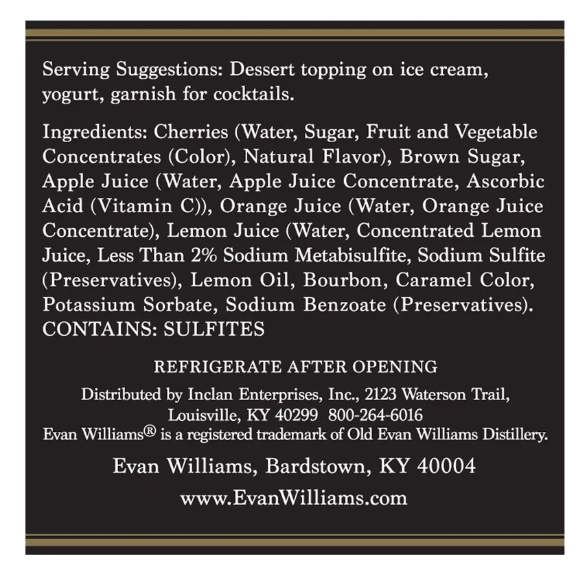 Evan Williams Black Cherries