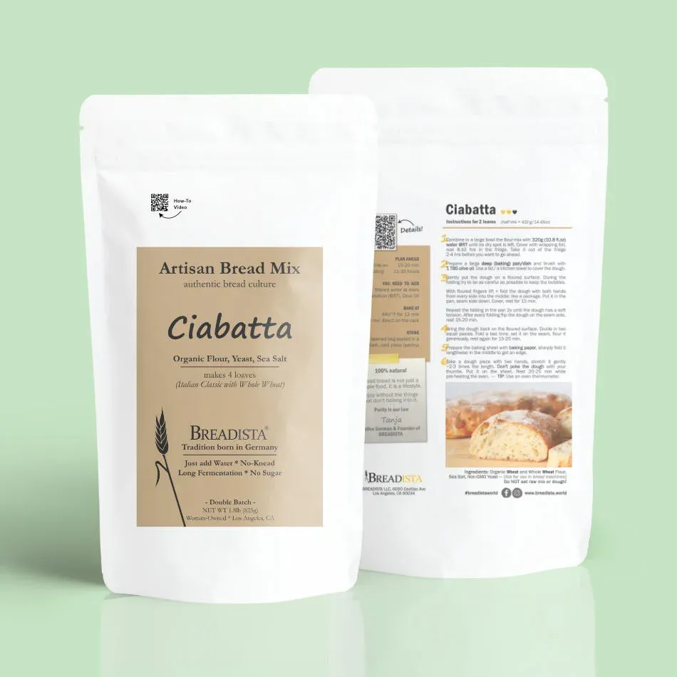 1.8lb Bread Mix – Ciabatta (makes 4)