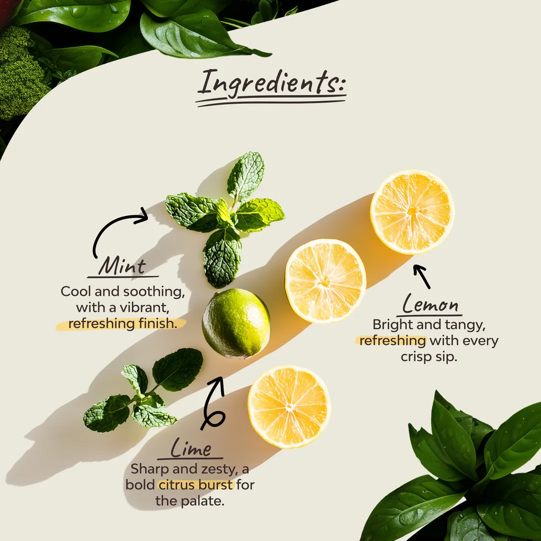 Organsia Herbal Tea - Lemon, Lime, & Mint Flavor