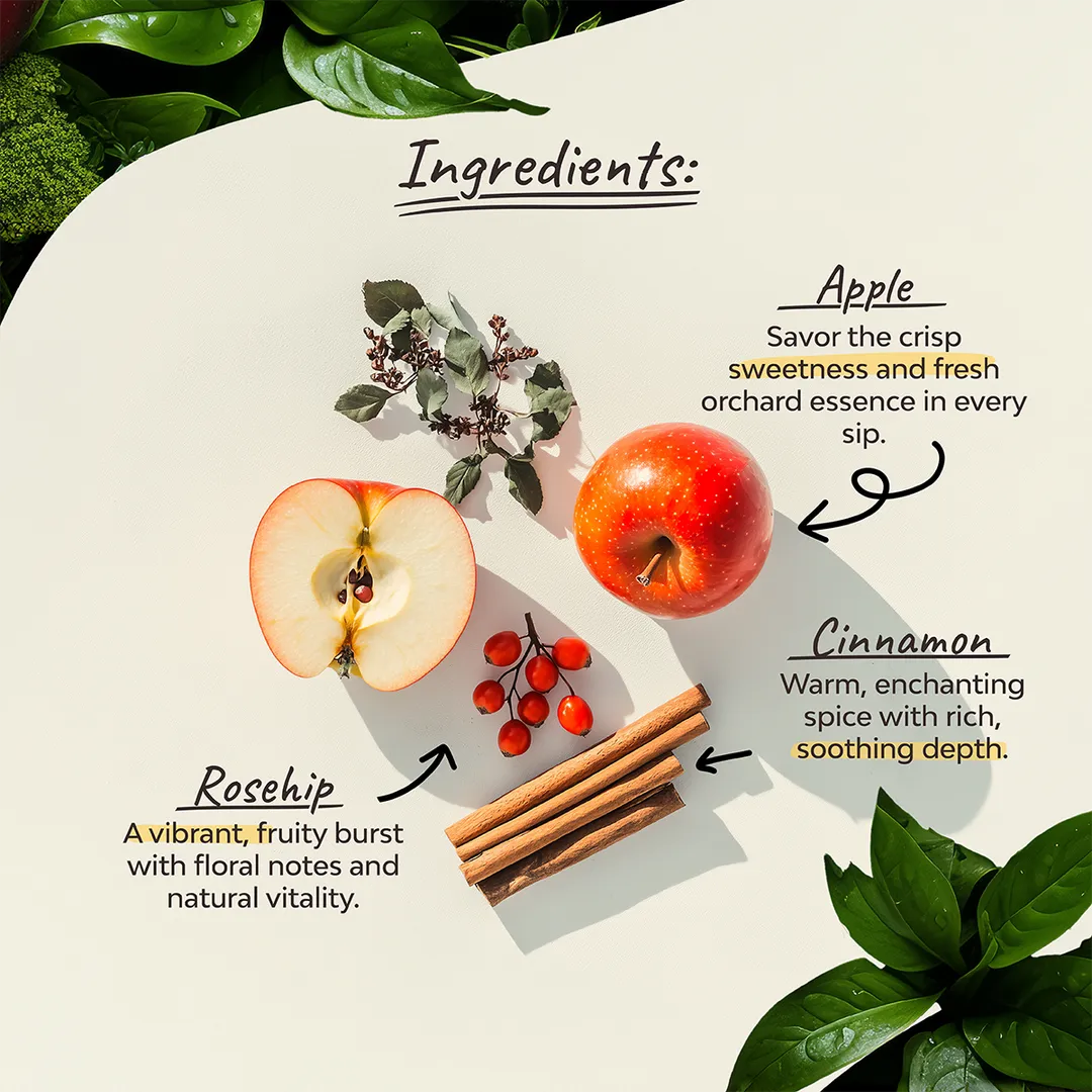 Organsia Herbal Tea - Apple, Cinnamon & Rosehip