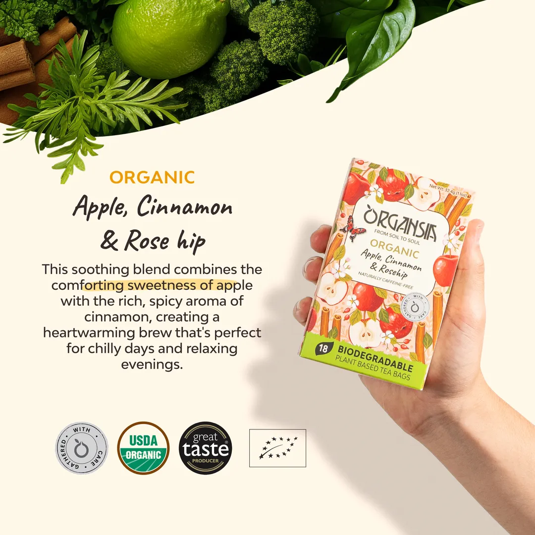 Organsia Herbal Tea - Apple, Cinnamon & Rosehip