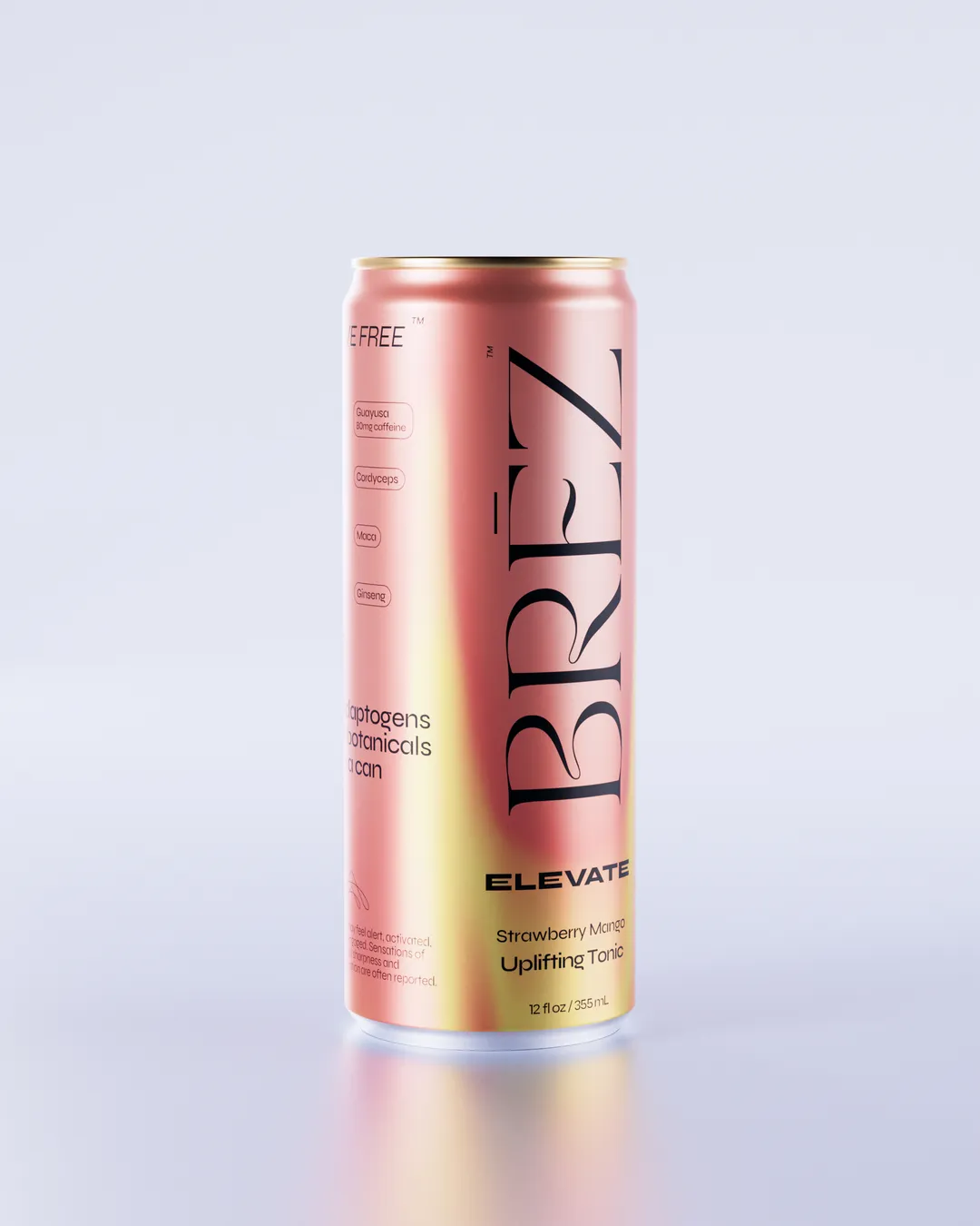 BRĒZ Elevate | Strawberry Mango | Adaptogen Infused Social Tonic | 4-Pack