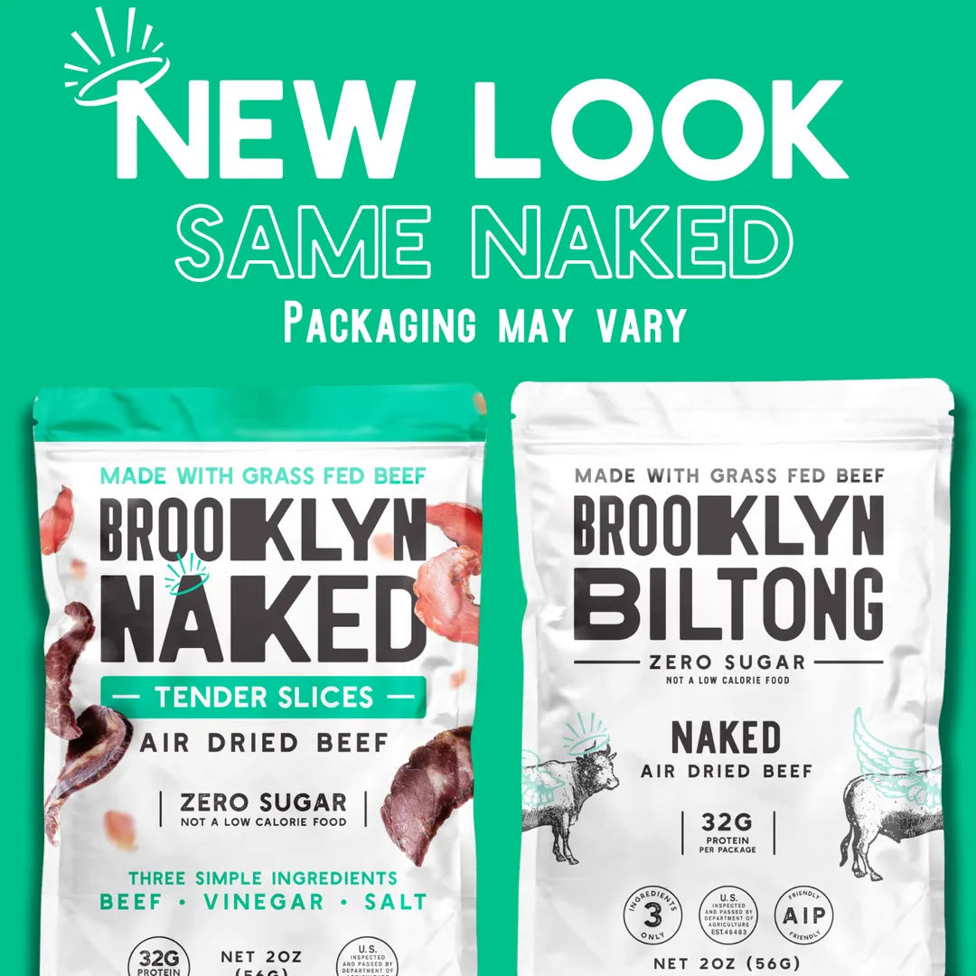 2oz Grass Fed Biltong Naked Tender Slices Classic 
