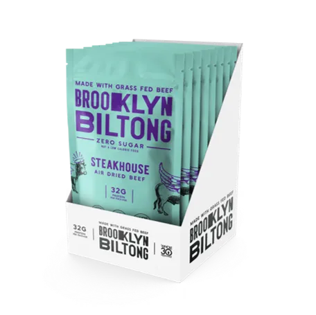2oz Grass Fed Biltong Naked Tender Steak Slices Garlic
