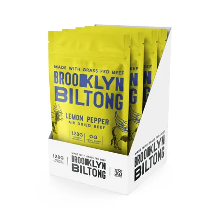 8oz Lemon Pepper Grass-Fed Zero_Sugar Biltong Tender Jerky