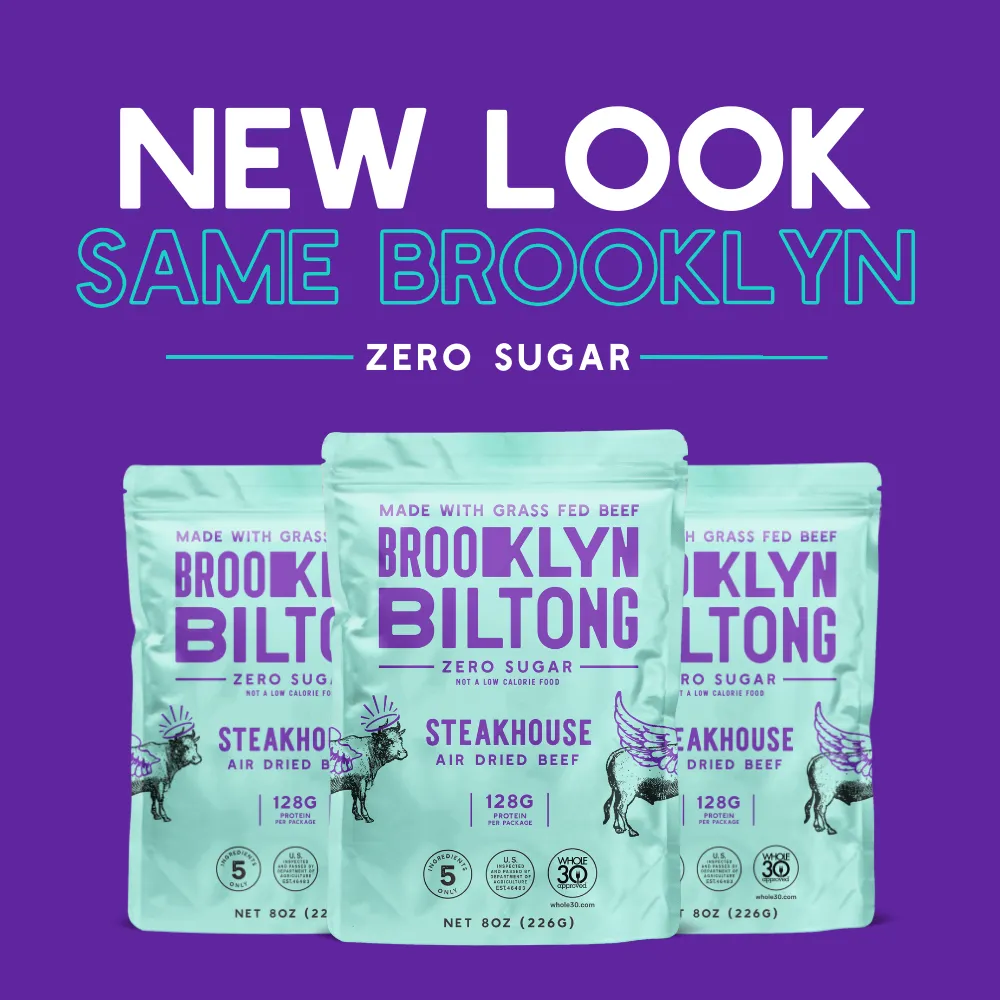 8oz Steakhouse Grass-Fed Zero Sugar Biltong Tender Jerky
