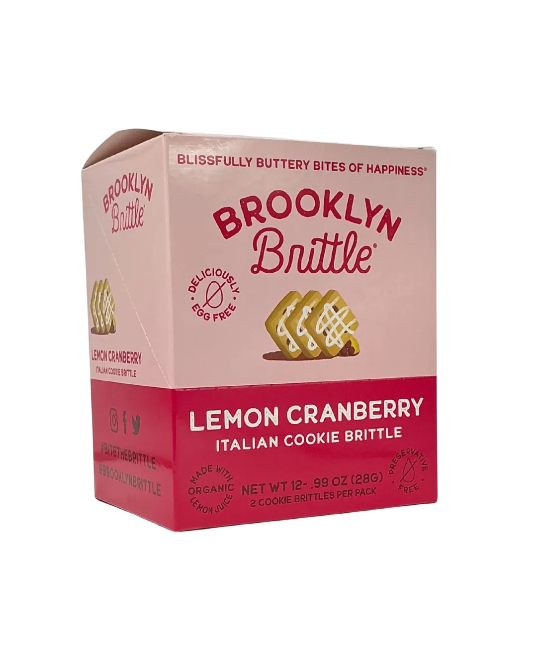 Italian Cookie Brittle – Lemon Cranberry | Snack Pack