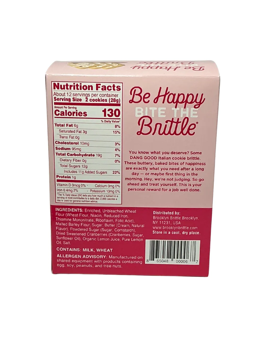 Italian Cookie Brittle – Lemon Cranberry | Snack Pack