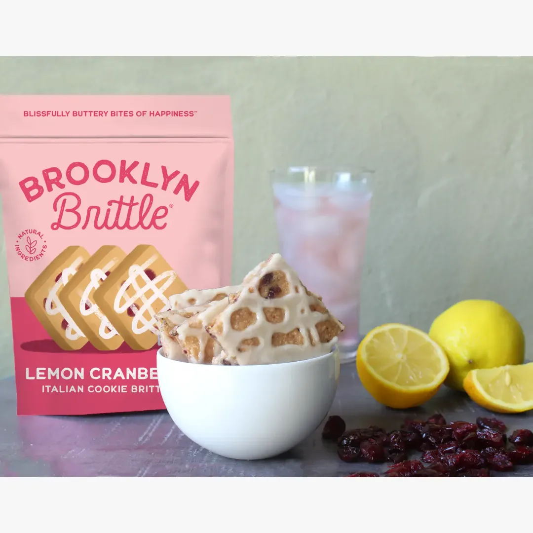Italian Cookie Brittle – Lemon Cranberry | Pouch Bag