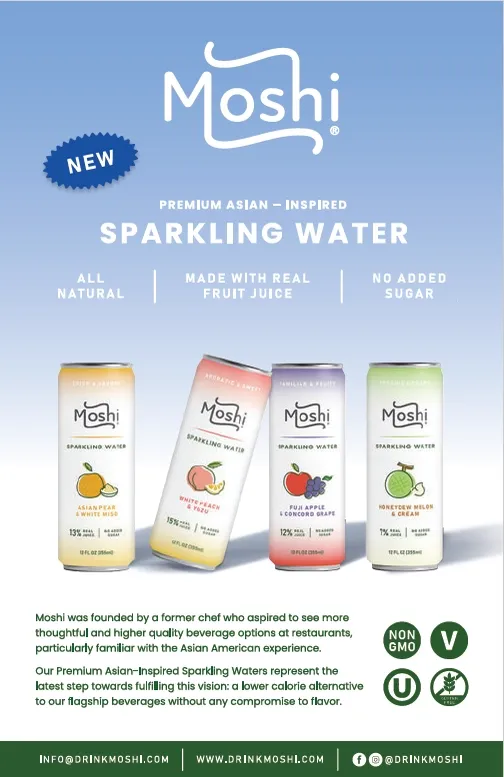 Moshi Sparkling Water - Asian Pear + Ginger
