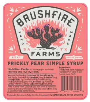 Prickly Pear Simple Syrup - Bulk Jug