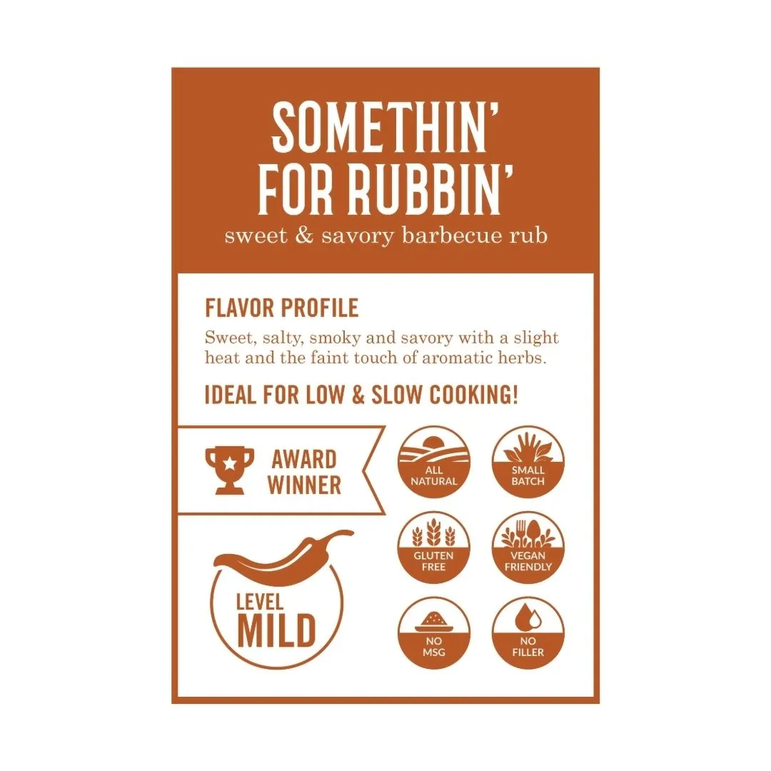 Somethin' For Rubbin' - Sweet & Savory Bbq Rub