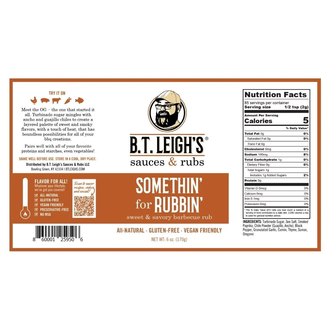 Somethin' For Rubbin' - Sweet & Savory Bbq Rub