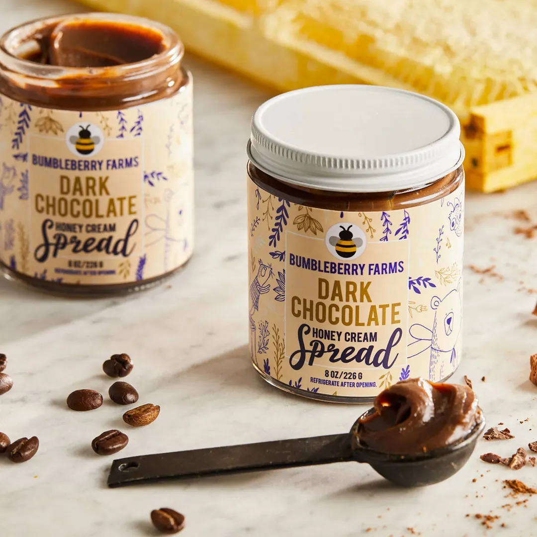 Bumbleberry Farms | Dark Chocolate Honey Cream Spread | 8oz