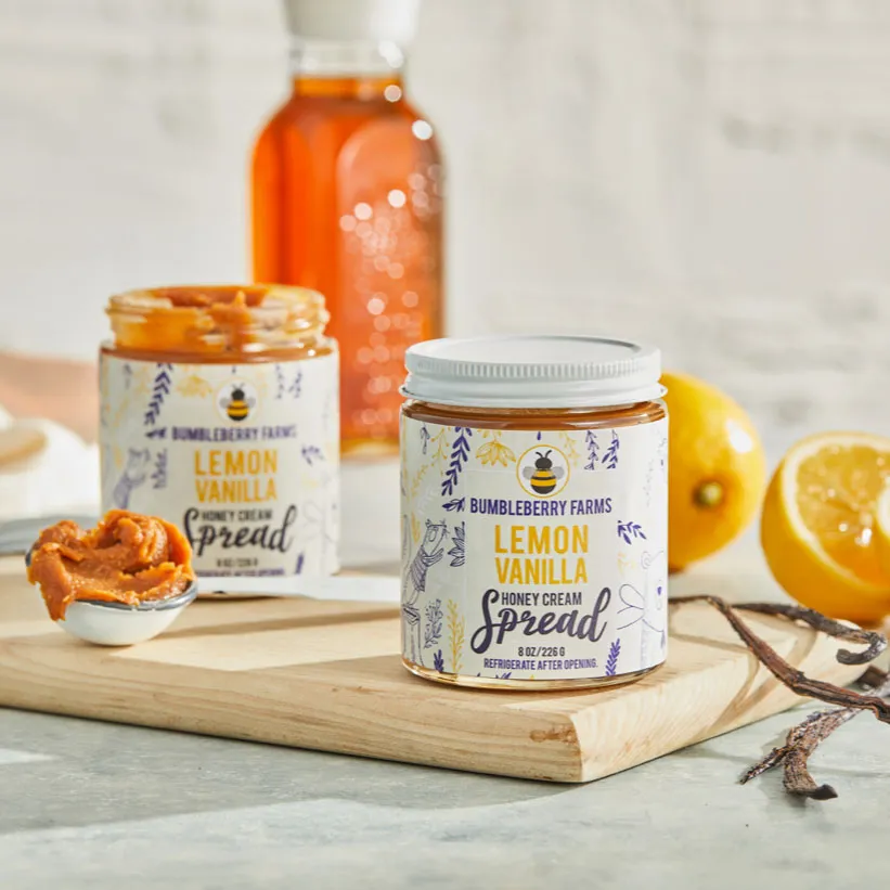 Bumbleberry Farms | Lemon Vanilla Honey Cream Spread | 8oz