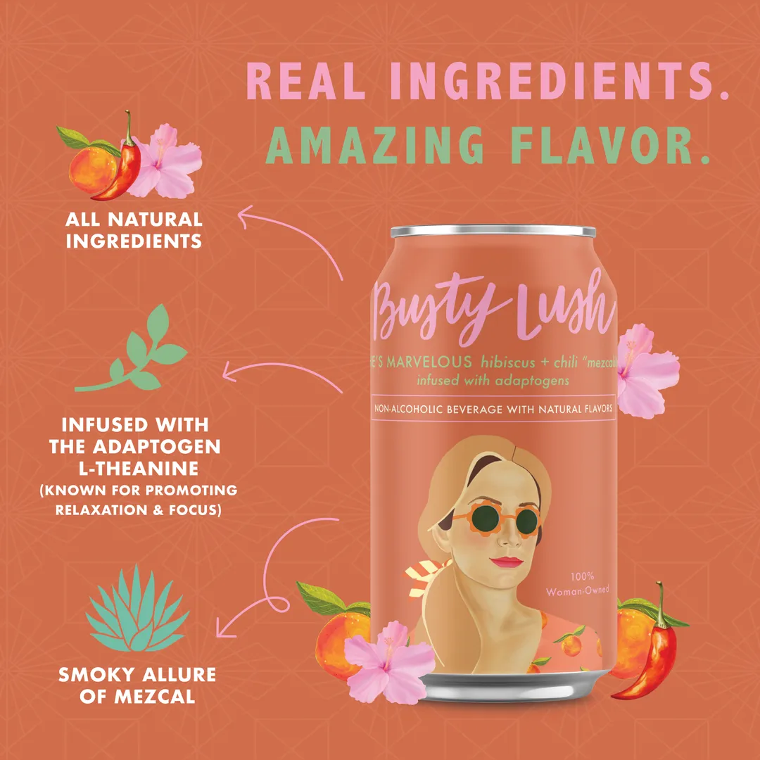 She's Marvelous Hibiscus + Chili Mezcalita wtih adaptogens (4pk boxes)