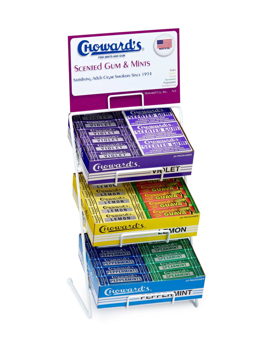 Chowards assorted mint and gum counter rack (72 ct.)