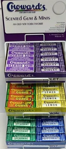 Chowards assorted mint and gum counter rack (72 ct.)