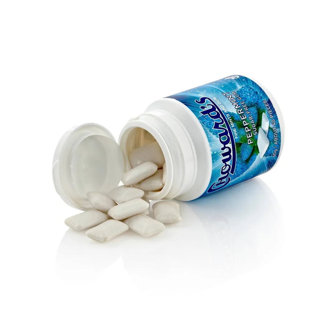 Choward's Sugar free Peppermint gum bottle