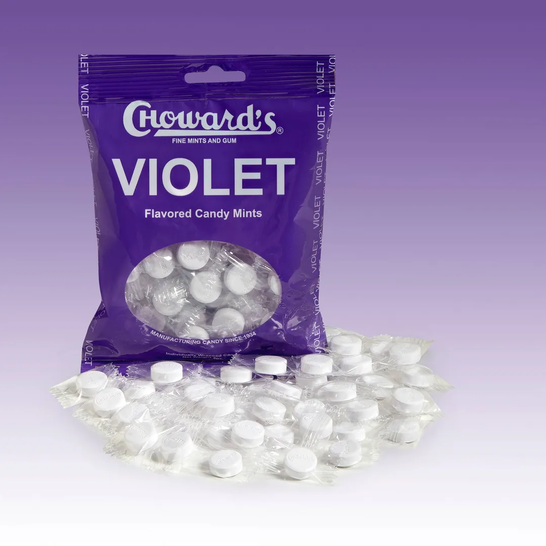 Choward's Violet Mints Peg Bag 3oz.