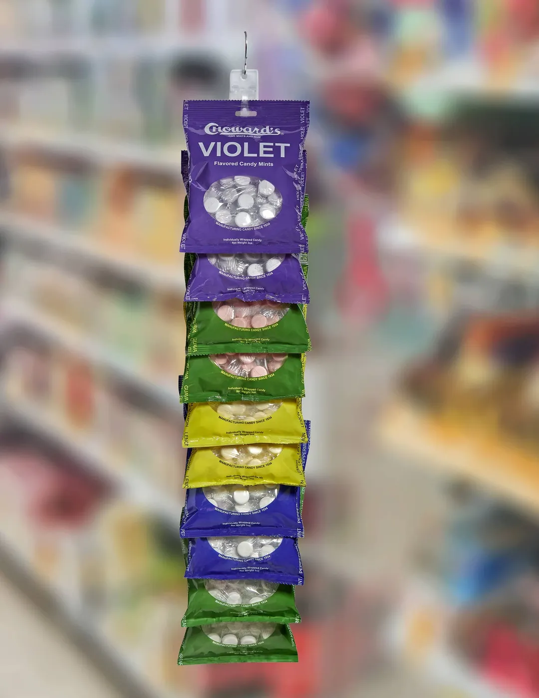 Choward's Violet Mints Peg Bag 3oz.