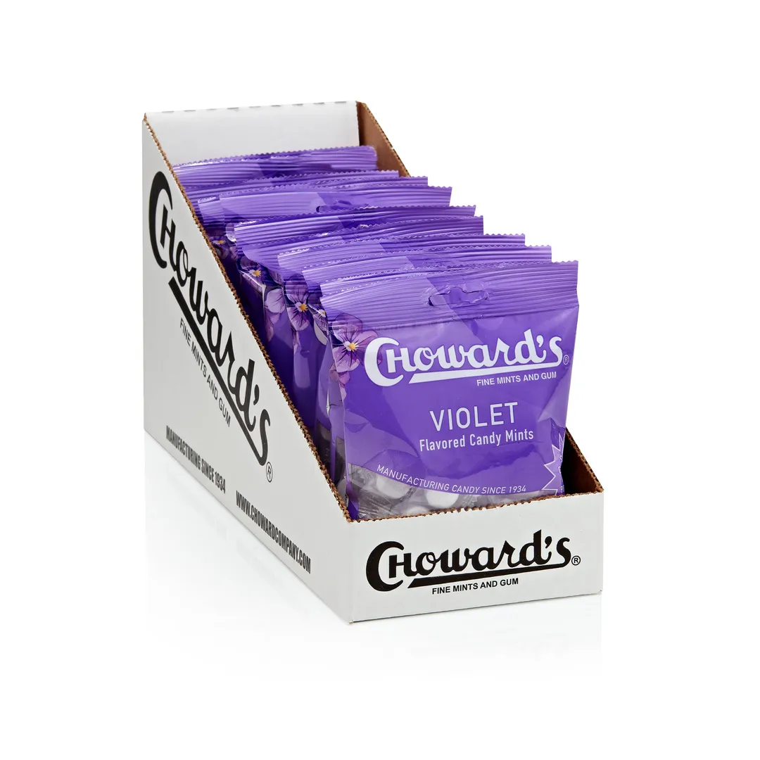 Choward's Violet Mints Peg Bag 3oz.