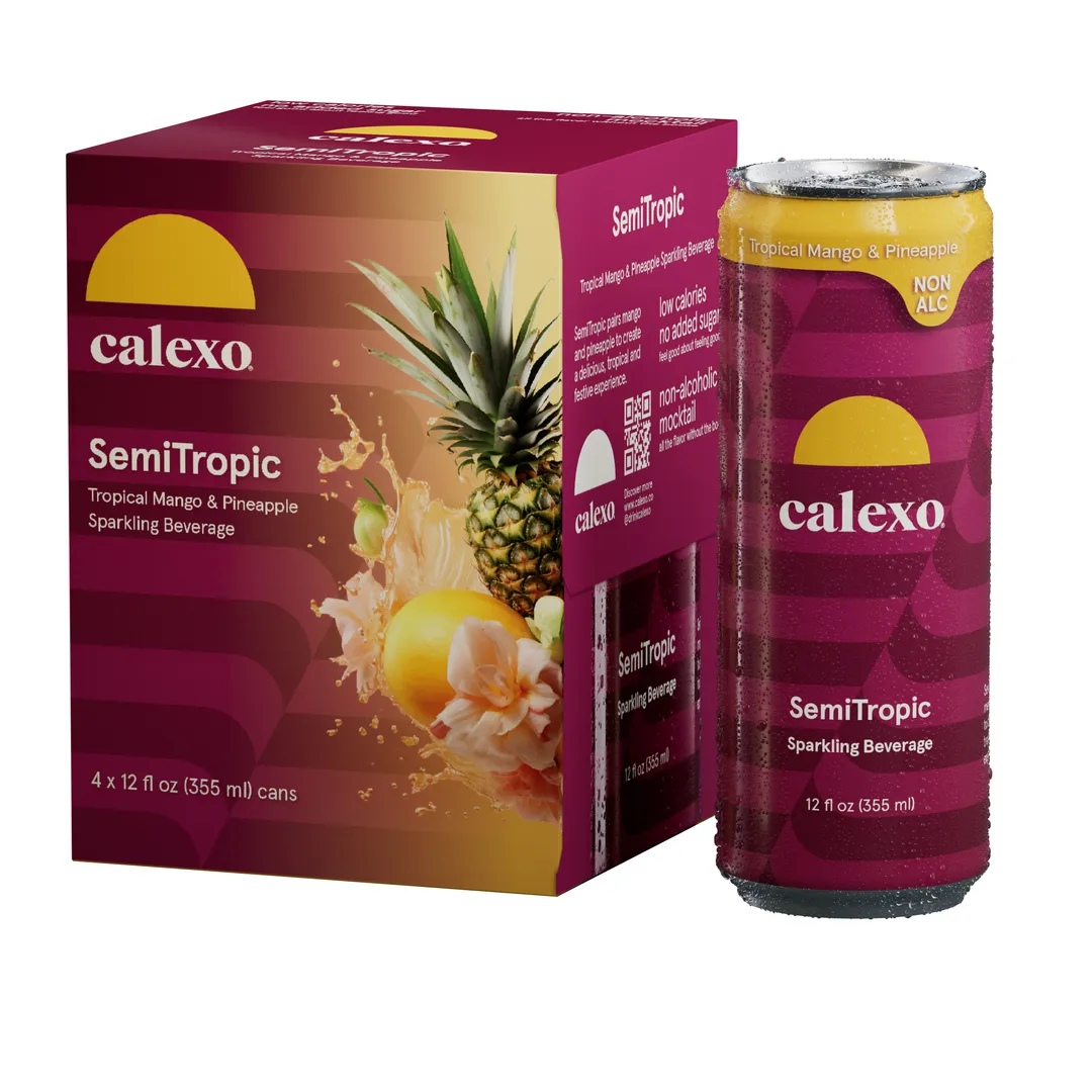 Calexo SemiTropic - Non-Alcoholic Sparkling Mocktail - 0.0%ABV - 12oz