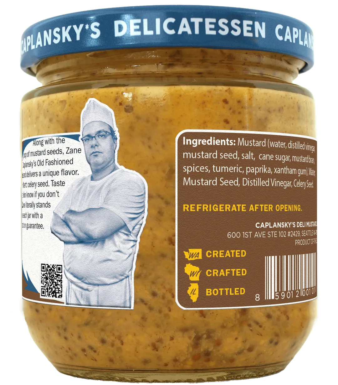 Caplansky's Deli Old Fashioned Mustard 235 Ml - 8 oz. Jar