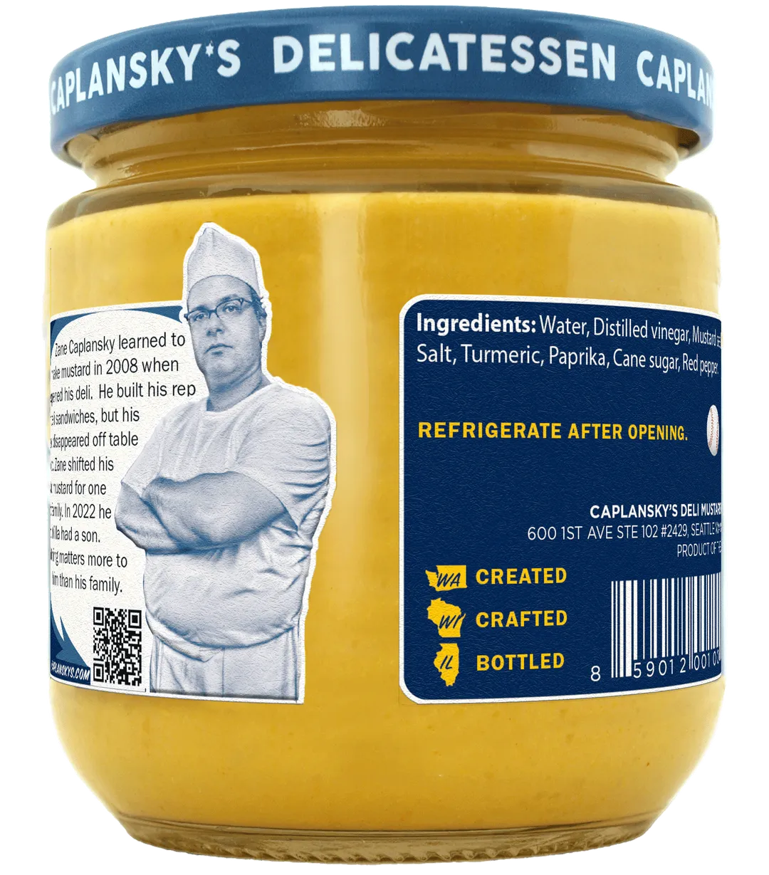 Caplansky's Deli Ballpark Mustard 235 Ml - 8 oz. Jar