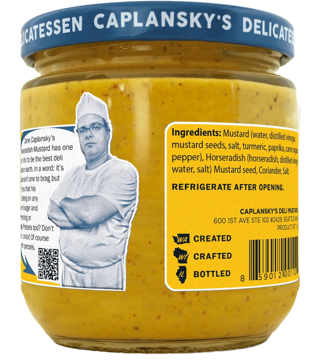 Caplansky's Deli Horseradish Mustard 235 Ml - 8 oz. Jar
