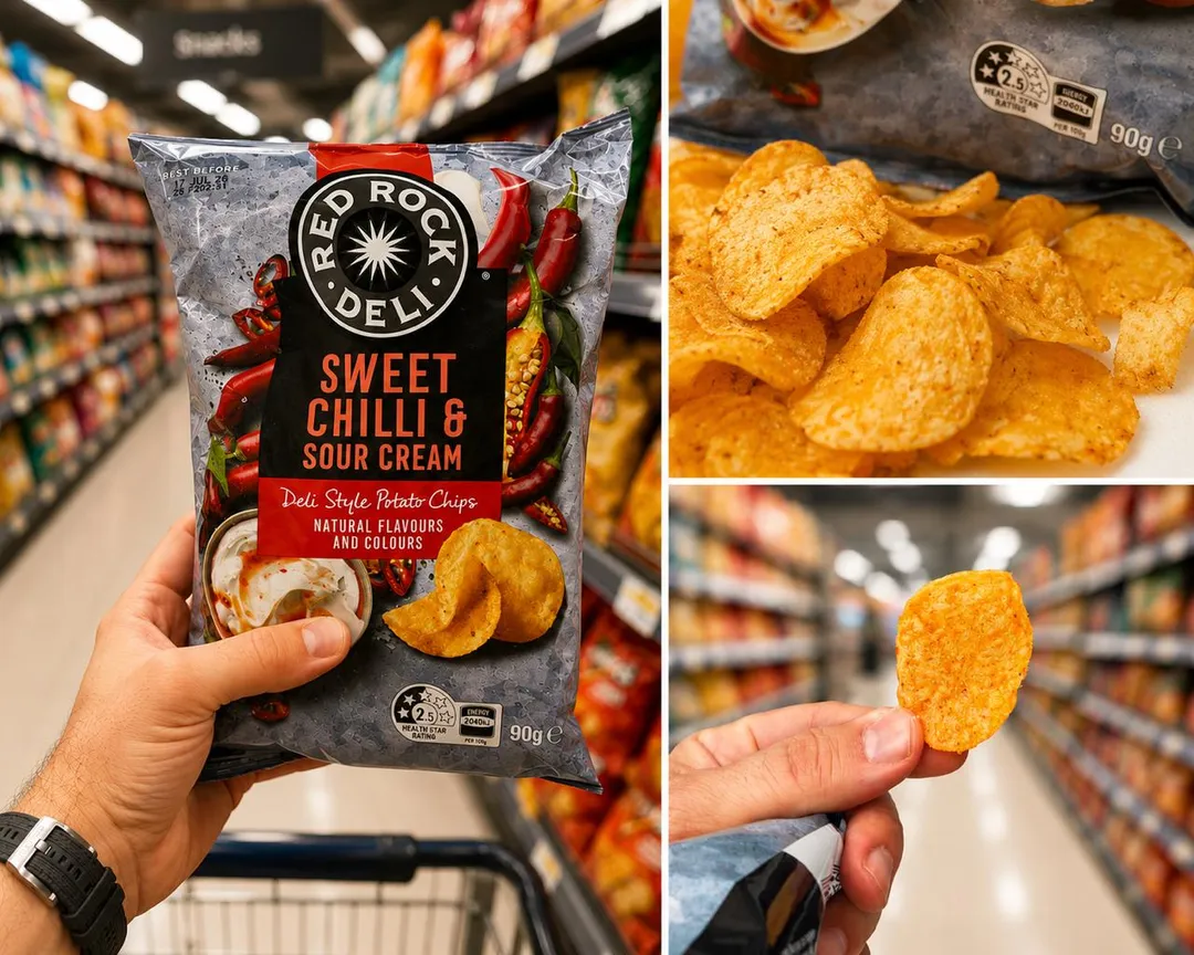 Australian Red Rock Deli Potato Chips Sweet Chilli And Sour Cream 3.17 oz (90g)