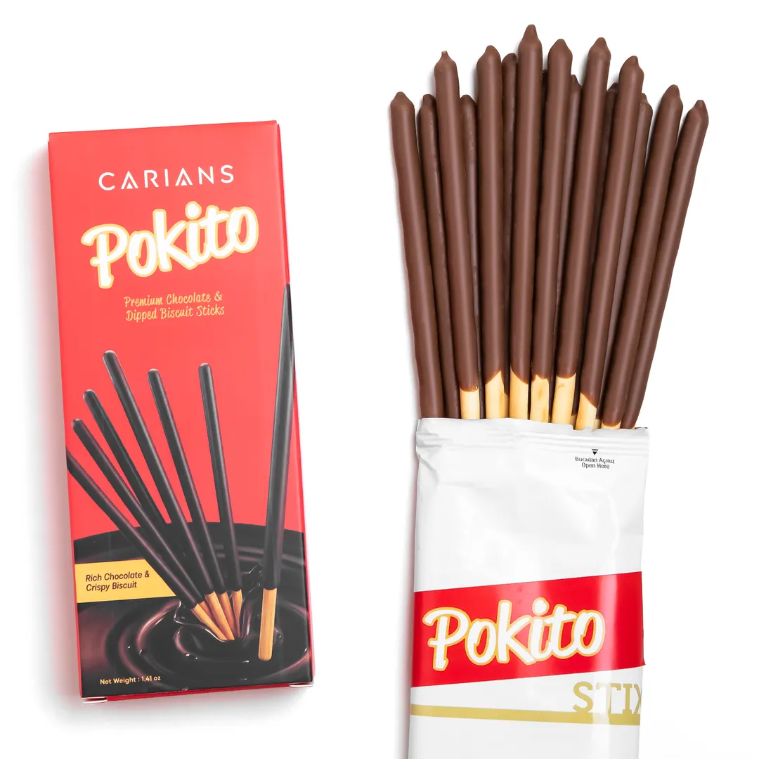 Pokito Chocolate & Dipped Biscuit Sticks 1.41oz (40gr) 5 packs