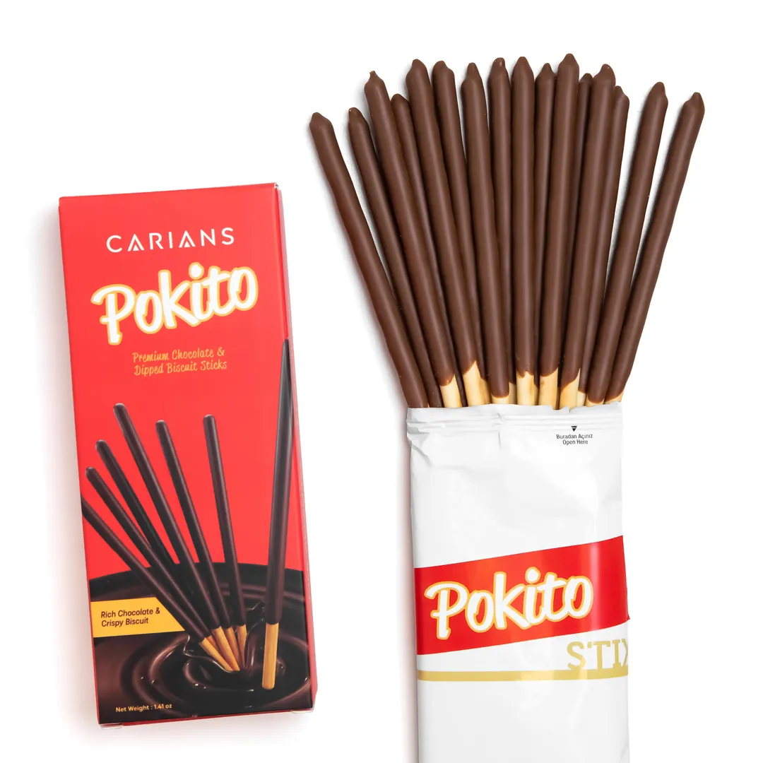 Pokito Chocolate & Dipped Biscuit Sticks 1.41oz (40gr) 5 packs
