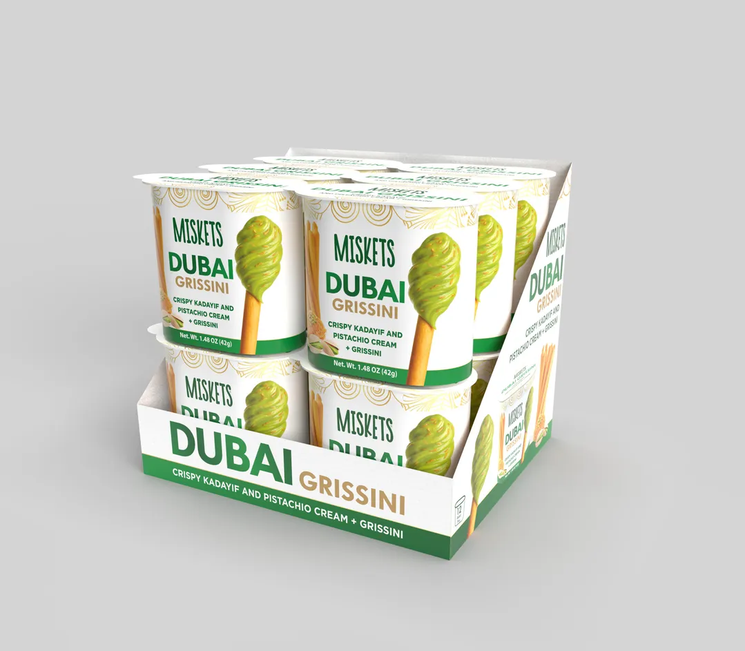 Dubai Cream Spread with Pistachio & Breadstick, Best Snack