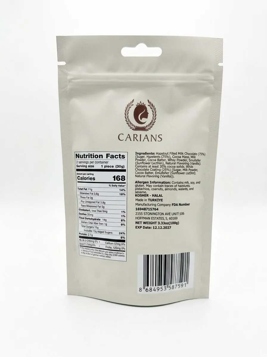 Carians Pasta Choco – Chocolate-Filled Bow-Tie Pasta Candy
