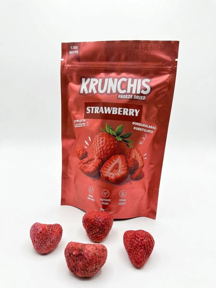 Carians Freeze Dried Strawberry – 0.7 oz (20g) equal to 7.1 Oz Fresh Fruit