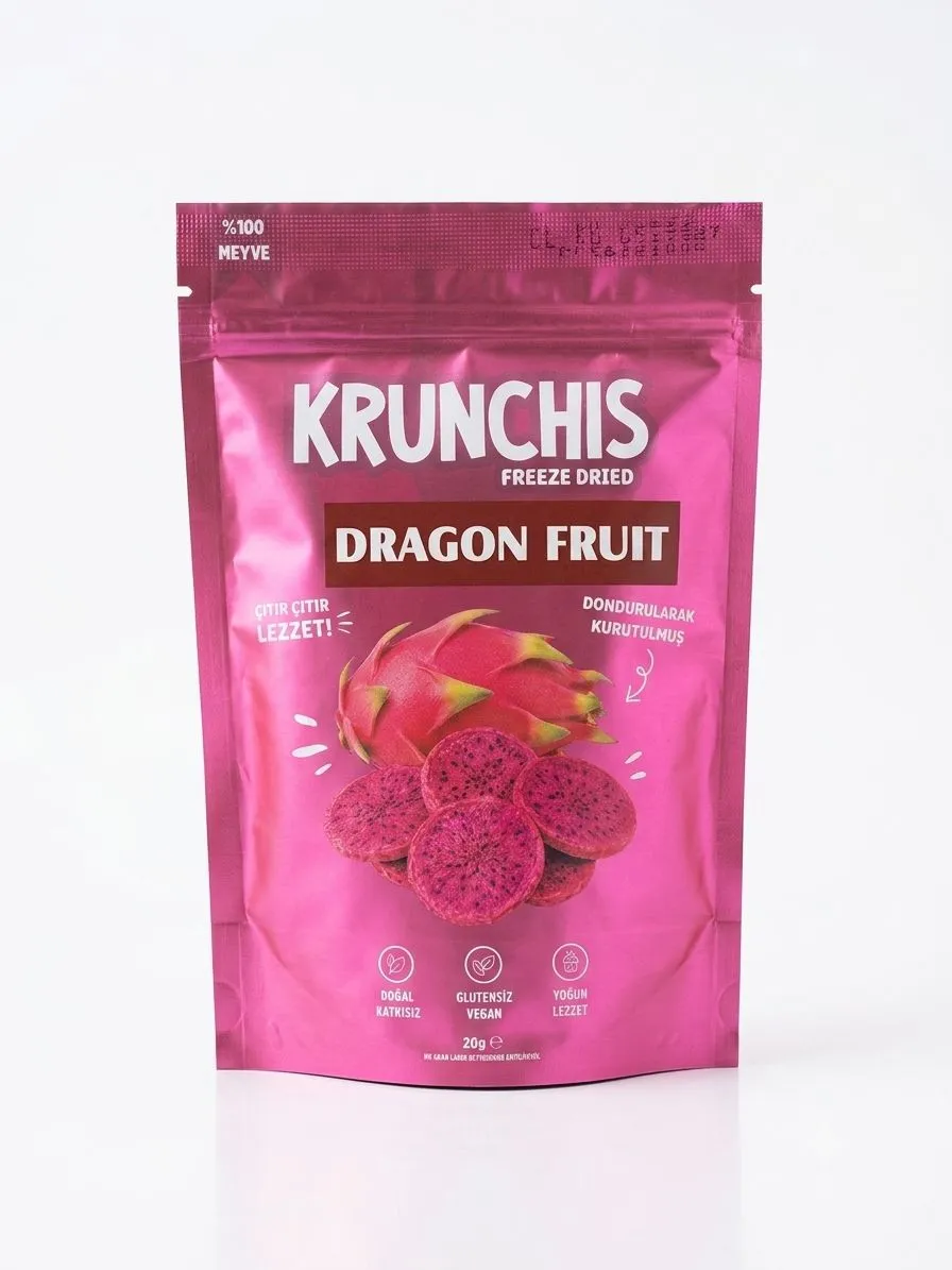 Carians Freeze Dried Dragon Fruit– 0.7 oz (20g) equal to 7.1 Oz Fresh Fruit