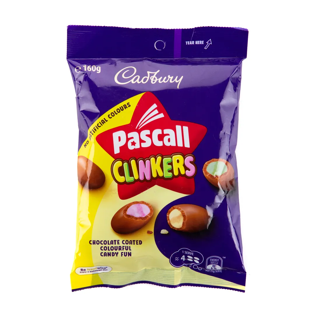 Australian Cadbury Pascal Clinkers 5.64oz bag