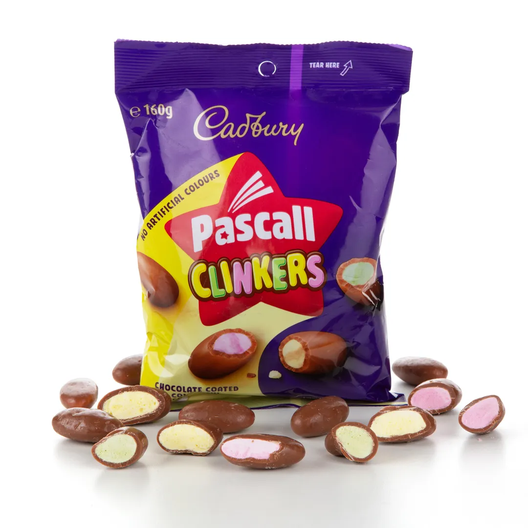 Australian Cadbury Pascal Clinkers 5.64oz bag