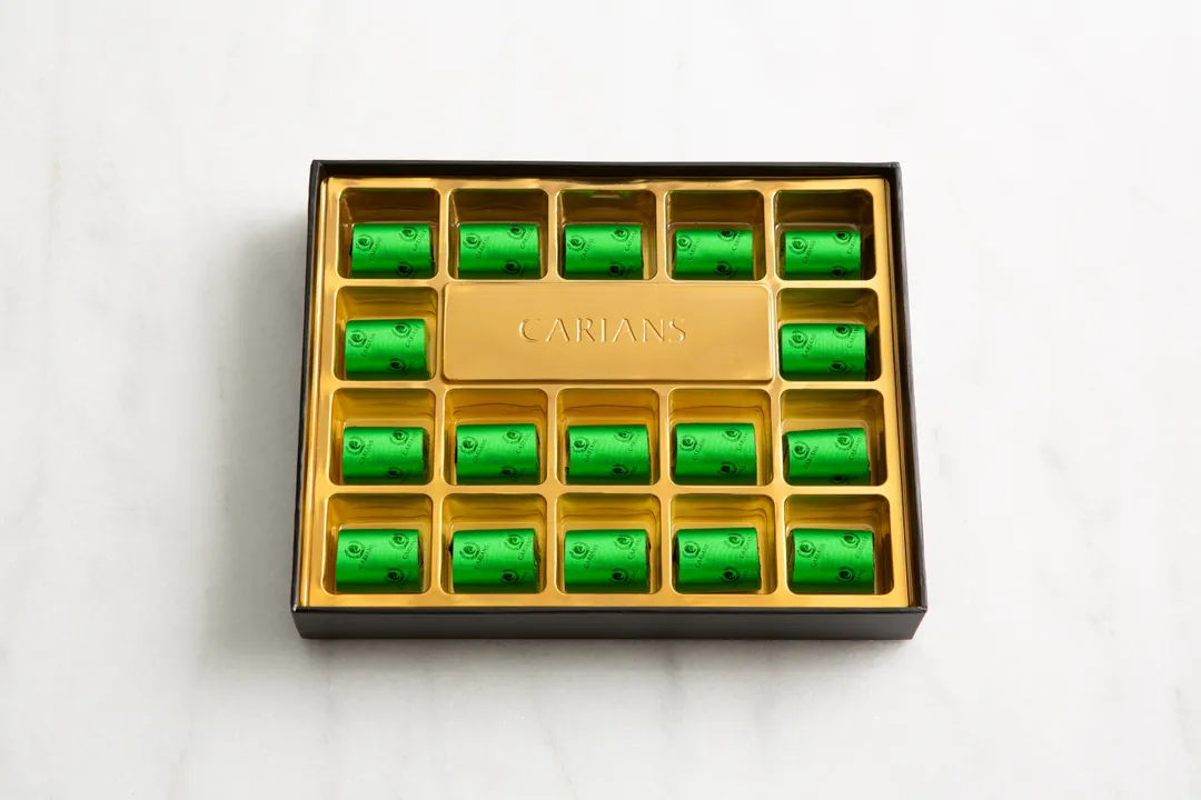 Viral Dubai Chocolate Gift Box with Gold Ribbon Wrapped