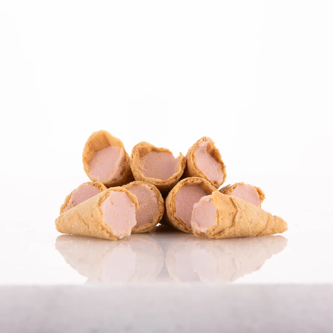 Milky Chocolate Strawberry Mini Cones  - 6 Units in 1 Case