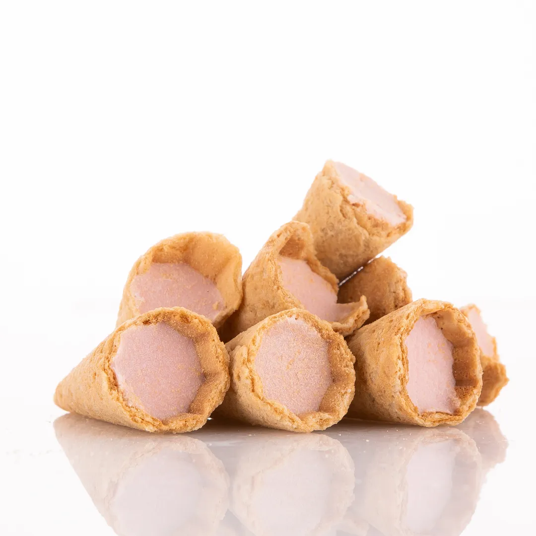 Milky Chocolate Strawberry Mini Cones  - 6 Units in 1 Case