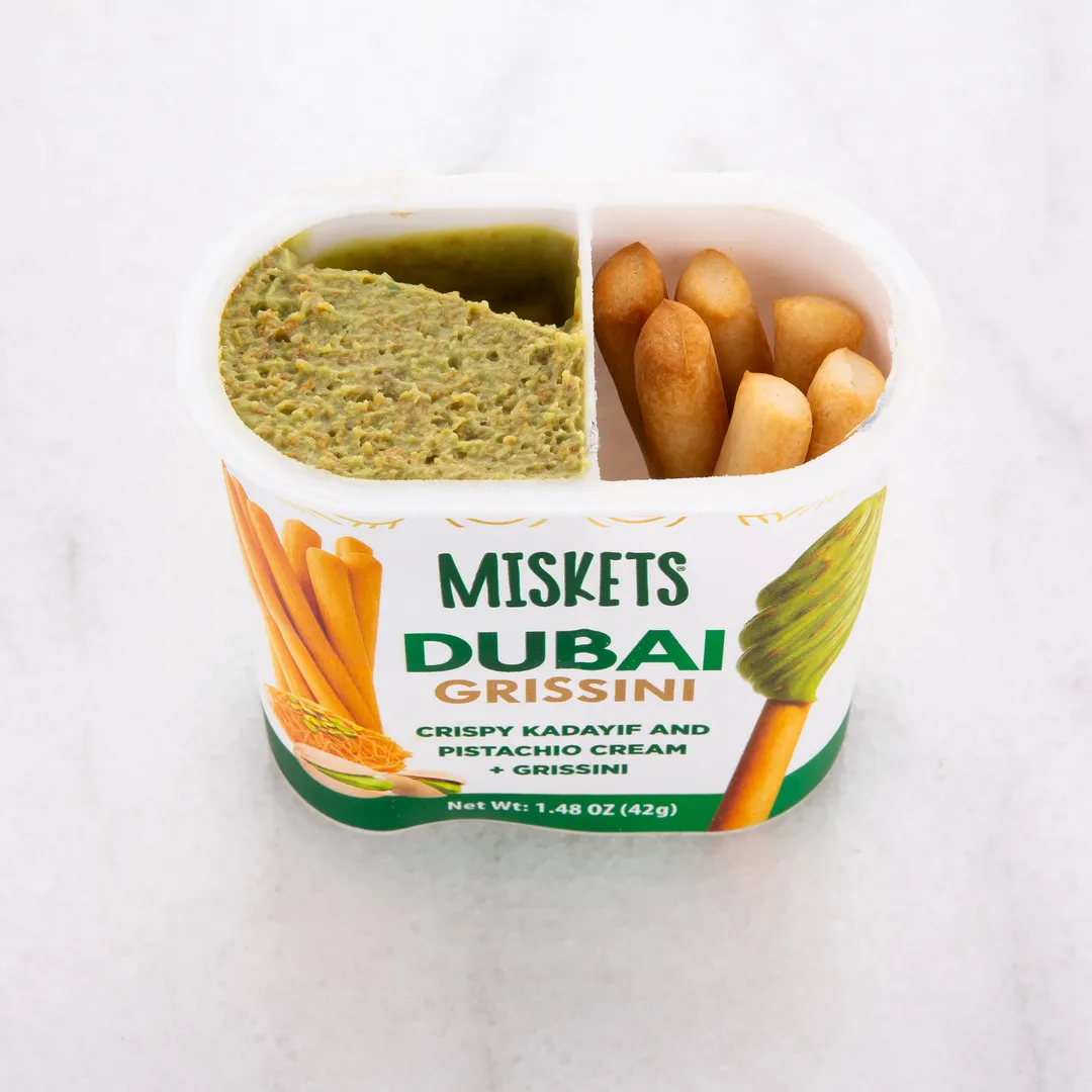 Dubai Cream Spread with Pistachio & Breadstick, Best Snack