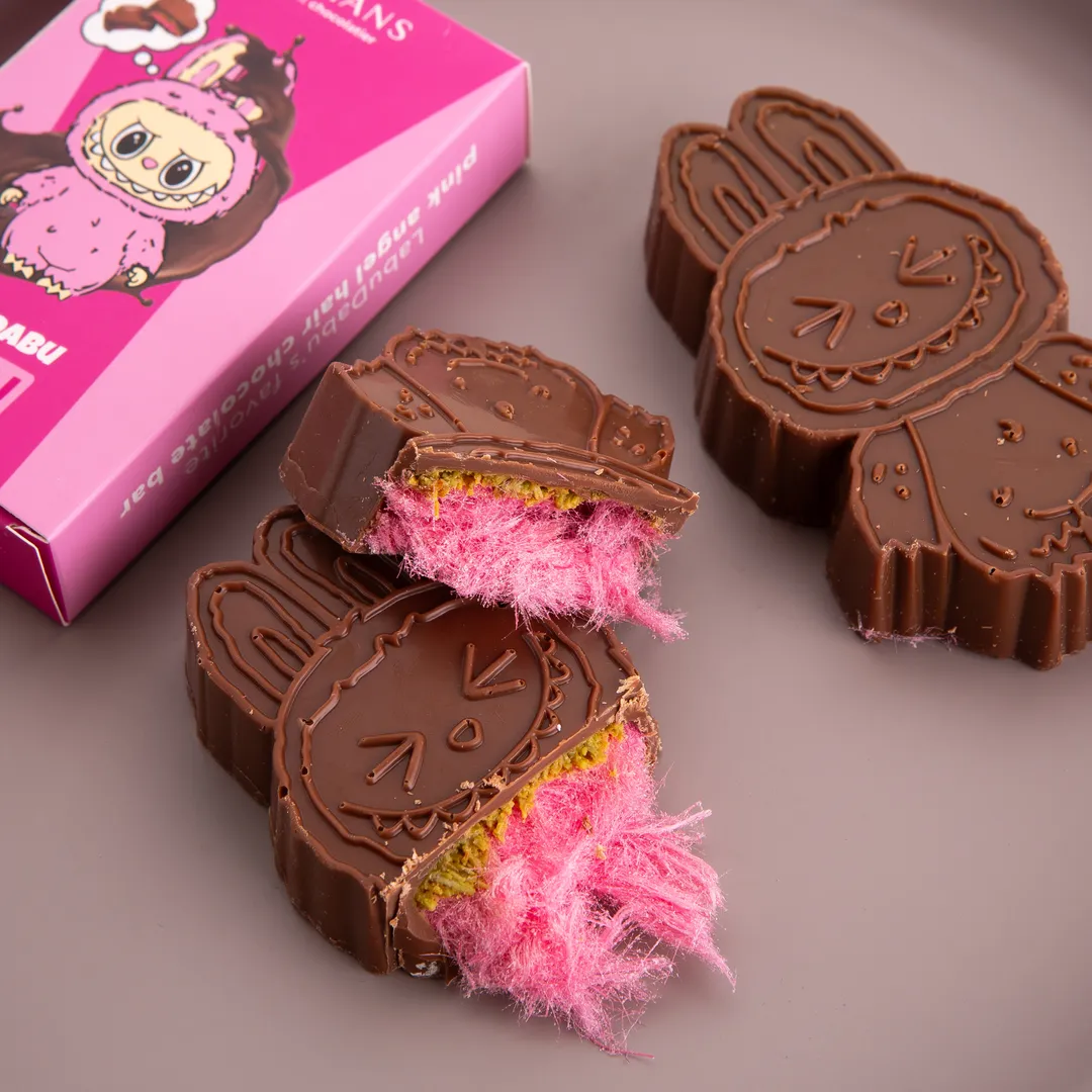 Labudabu Angel Hair Dubai Chocolate Bar - Pink Cotton Candy 